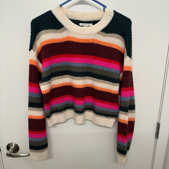 American Eagle Rainbow Striped Sweater - Picture 1 of 7